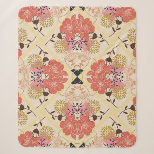Blumiges nahtloses Vintage-Musterdesign. Sherpadecke