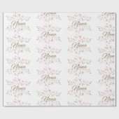 Blumiges Nana-Muttertags- und Geburtstagsgeschenk  Geschenkpapier (Flach)