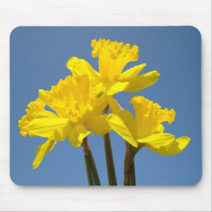 Blumiges Naturgarten-Mausepad Gelbe Narzissen Mousepad