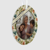 Blumiges Oma-Andenken Ornament (Vorderseite)