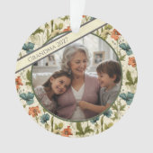 Blumiges Oma-Andenken Ornament (Vorderseite)