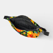 Blumiges Orange Bauchtasche (Offen)