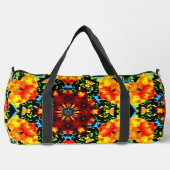 Blumiges Orange Duffle Bag (Vorderseite)