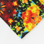 Blumiges Orange Fleecedecke (Ecke)