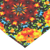 Blumiges Orange Kurzer Tischläufer (Ecke)