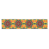 Blumiges Orange Kurzer Tischläufer (Horizontal)