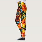 Blumiges Orange Leggings (Links)