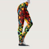 Blumiges Orange Leggings (Rechts)
