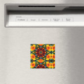 Blumiges Orange Magnet (In Situ (Geschirrspüler))