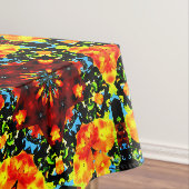 Blumiges Orange Tischdecke (Beispiel)