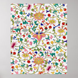 Blumiges ornamentales nahtloses Muster   Poster