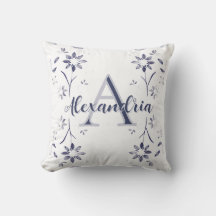 Blumiges personalisiertes Monogramm Name