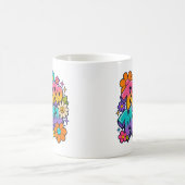 Blumiges Retro Mama Kaffeetasse (Mittel)