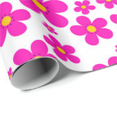blumiges Retro-Muster Geschenkpapier (Rolleneckpunkt)