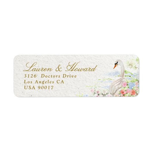 Blumiges romantisches Schwan-Chic-Hochzeits Absend (Vorne)