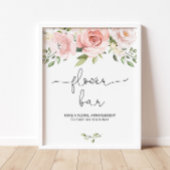 Blumiges rosa Blütenbar Poster