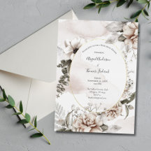 Blumiges Rosa Grau Elegantes Probedinner