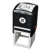 Blumiges rundes Rahmeninitial-Monogramm Permastempel (Produkt)
