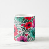 Blumiges rustikales Mode-Retro-Muster Kaffeetasse (Mittel)