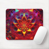 Blumiges Sierpinski-Dreieck-Fraktal  Mousepad (Mit Mouse)