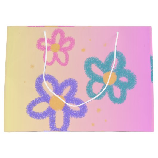Blumiges süßes Geschenktüte (Vorderseite)