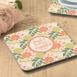 Blumiges Untersetzer-Set – Dankbarkeitsinspirierte Getränkeuntersetzer