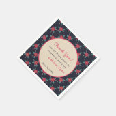 Blumiges Vintage Danke Serviette (Ecke)