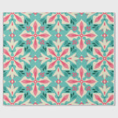 Blumiges vintage nahtloses Muster Geschenkpapier (Flach)