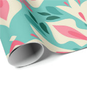 Blumiges vintage nahtloses Muster Geschenkpapier (Rolleneckpunkt)