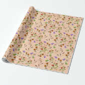 Blumiges Whimsy-Geschenkverpackungspapier Geschenkpapier (Ungerollt)