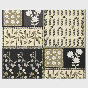 Blumiges wiederholendes nahtloses Muster texturier Geschenkpapier