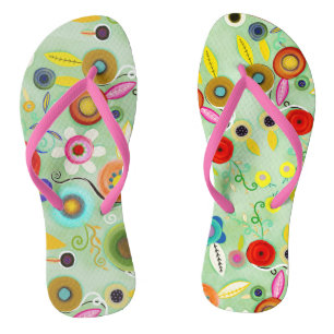 Blumiges Wunder Paar Flip Flops Badesandalen