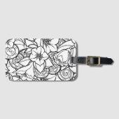 Blumiges Zendoodle Gepäckanhänger (Vorderseite (Horizontal))