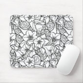 Blumiges Zendoodle Mousepad (Mit Mouse)