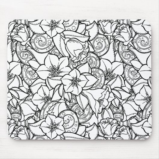 Blumiges Zendoodle Mousepad (Vorne)