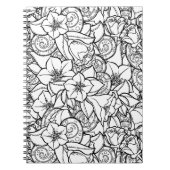 Blumiges Zendoodle Notizblock (Vorderseite)