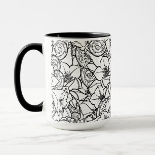 Blumiges Zendoodle Tasse