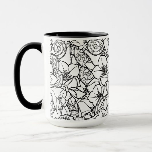 Blumiges Zendoodle Tasse (Links)