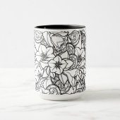 Blumiges Zendoodle Tasse (Zentrum)