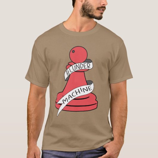 Blunder Machine Funny Schach T-Shirt (Vorderseite)