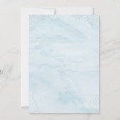 Blunny Blue Boy Greenery Babydusche Einladung (Rückseite)