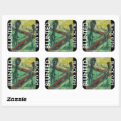 BLUNTED BLACK KUSH QUADRATISCHER AUFKLEBER (Blatt)