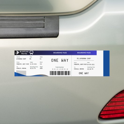 Bluntline-Boarding-Pass (S4E14) Autoaufkleber (Auf Auto)