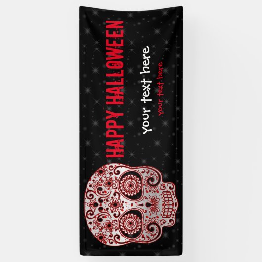Bluody Sugar Skull * wählen Sie Hintergrundfarbe Banner (Vertikal)