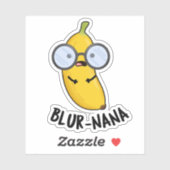 Blur-nana Funny Banana Pun Aufkleber (Blatt)