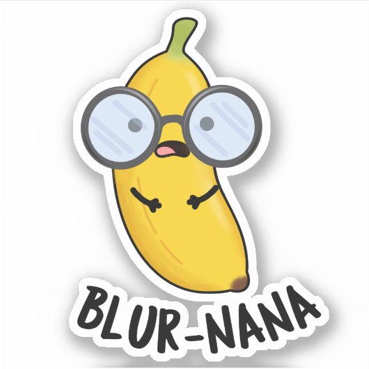Blur-nana Funny Banana Pun Aufkleber (Vorderseite)