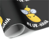 Blur-nana Funny Banana Pun Dark BG Geschenkpapier (Rolleneckpunkt)