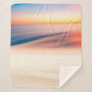 Blur tropischer Sonnenuntergang Strand mit sehr vi Sherpadecke