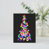 Blurende Weihnachtsbeleuchtung Feiertagspostkarte (Stehend Vorderseite)