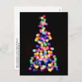Blurende Weihnachtsbeleuchtung Feiertagspostkarte (Vorne/Hinten)